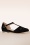 Charlie Stone - London T-Strap Flats Années 50 en Noir 4
