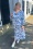 Smashed Lemon - Suzie maxi jurk in wit en blauw 2
