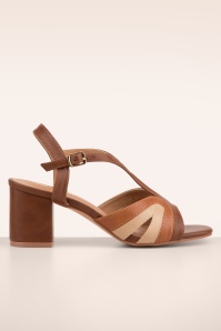Poti Pati - Selah Block Heel sandaaltjes in bruin