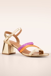 Poti Pati - Yasmin Block Heel Sandals in Gold 3