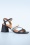 Poti Pati - Yasmin Block Heel sandaaltjes in metallic blauw 3