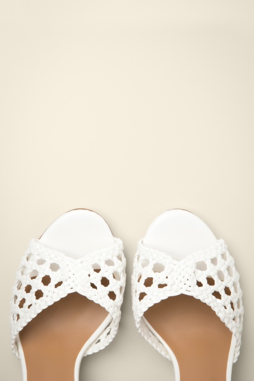 Poti Pati - Nicole Crochet Look sandaaltjes in wit 2