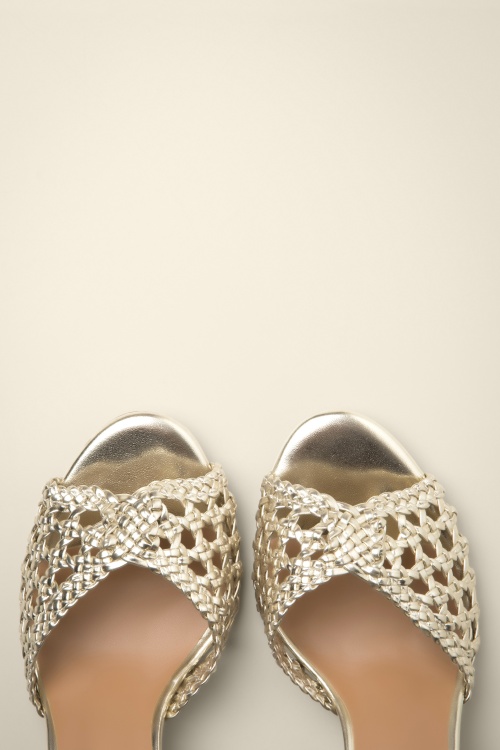 Poti Pati - Nicole Crochet Look Sandalen in Gold 2