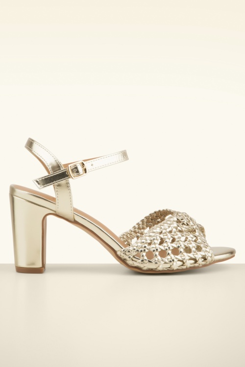 Poti Pati - Nicole Crochet Look Sandalen in Gold