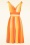 Vintage Chic for Topvintage - Georgia Faded Stripes swing jurk in oranje en geel 3