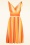 Vintage Chic for Topvintage - Georgia Faded Stripes swing jurk in oranje en geel