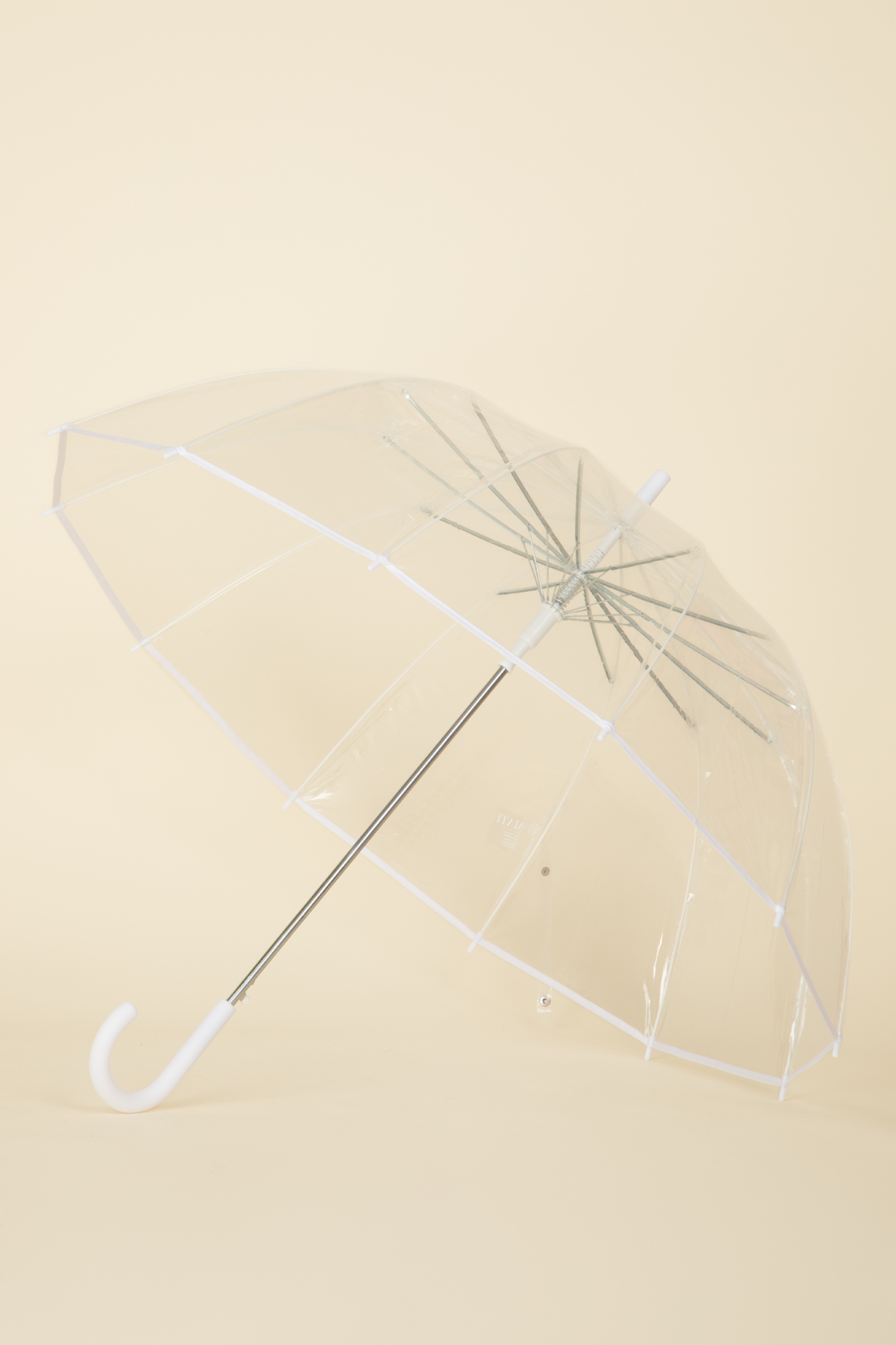 So Rainy - Transparante koepelparaplu in wit 3