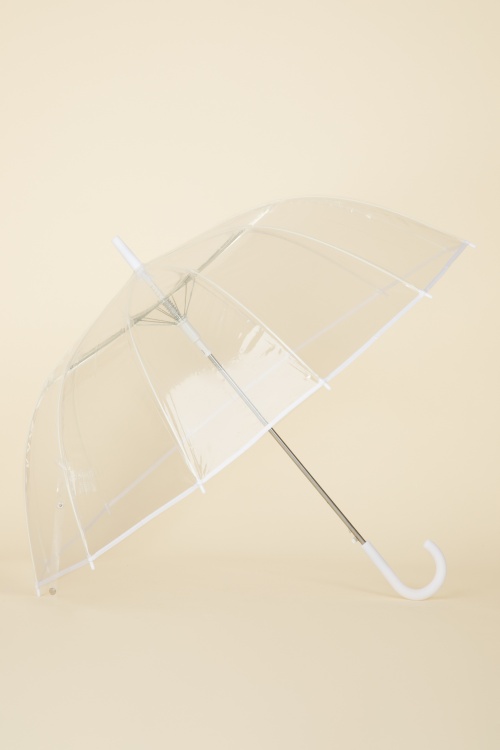 So Rainy - Parapluie dôme transparent en blanc