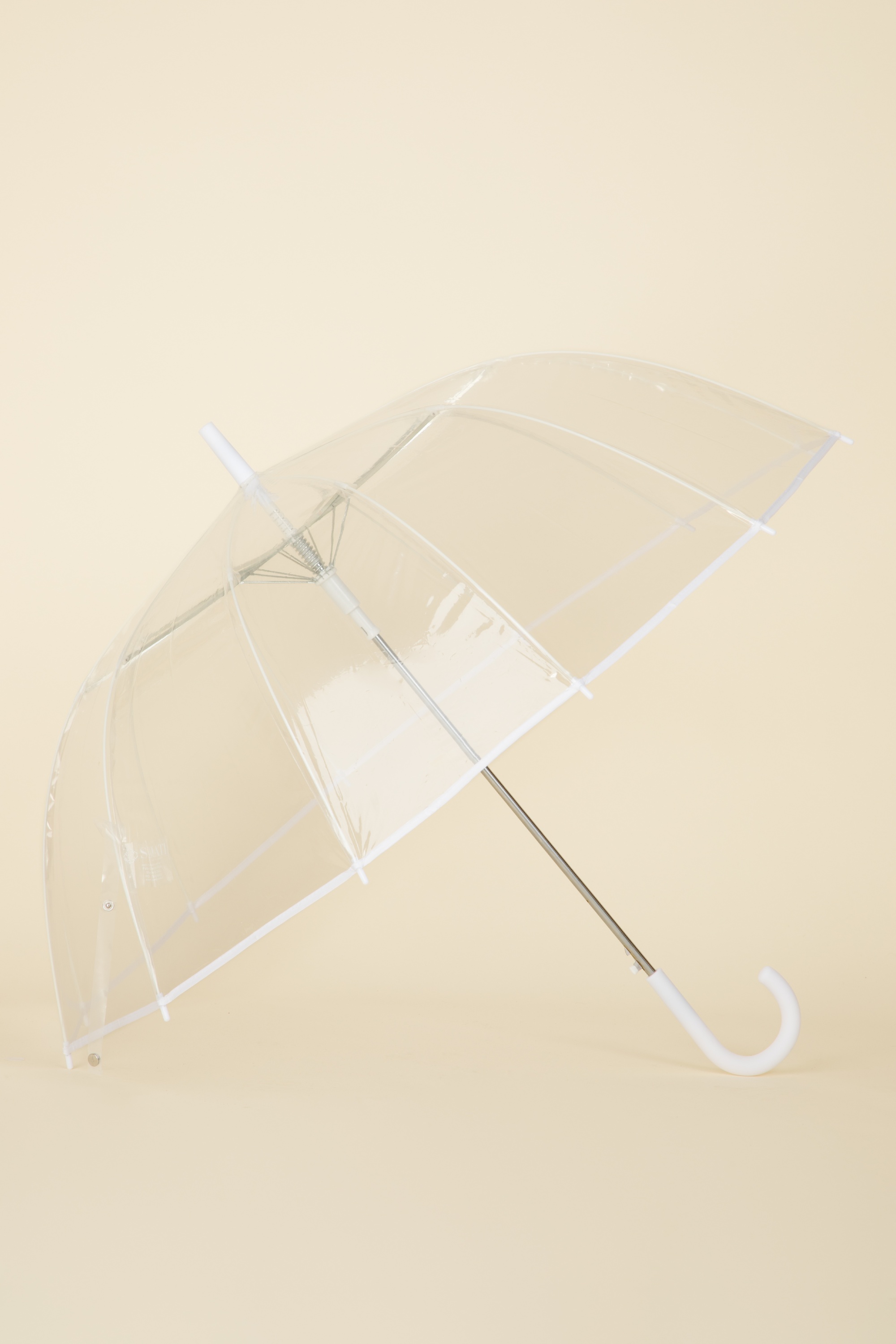 So Rainy - Transparante koepelparaplu in wit