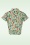 Queen Kerosin - Tiki Dancer Cropped Hawaii blouse in licht turquoise 3