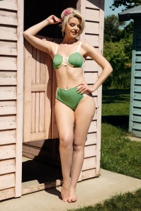 What Katie Did - Myrna slipje met hoge taille in groen