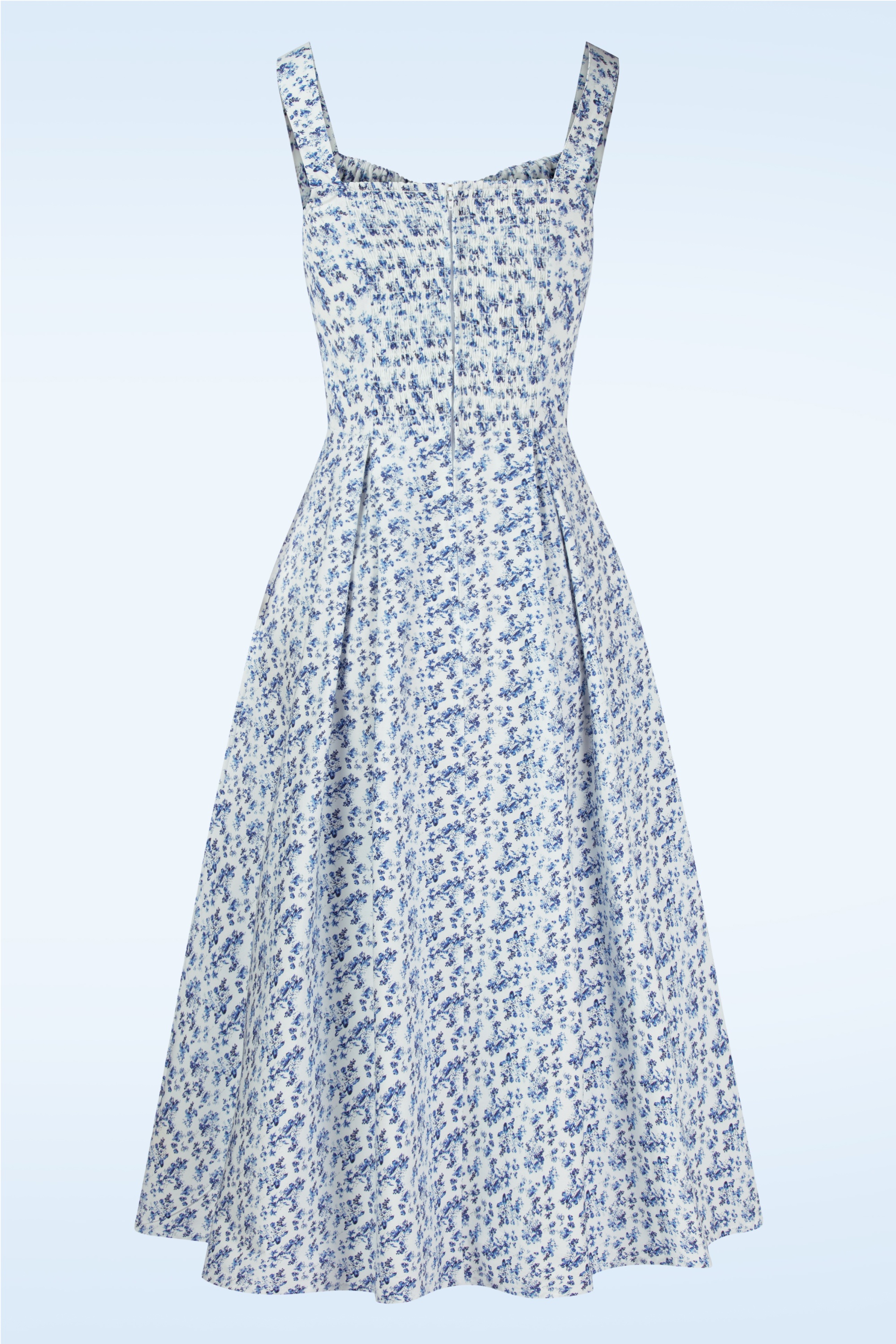 Timeless - Saira Floral jurk in wit en blauw 6