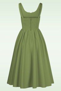 Timeless - Lolita midi jurk in saliegroen 5