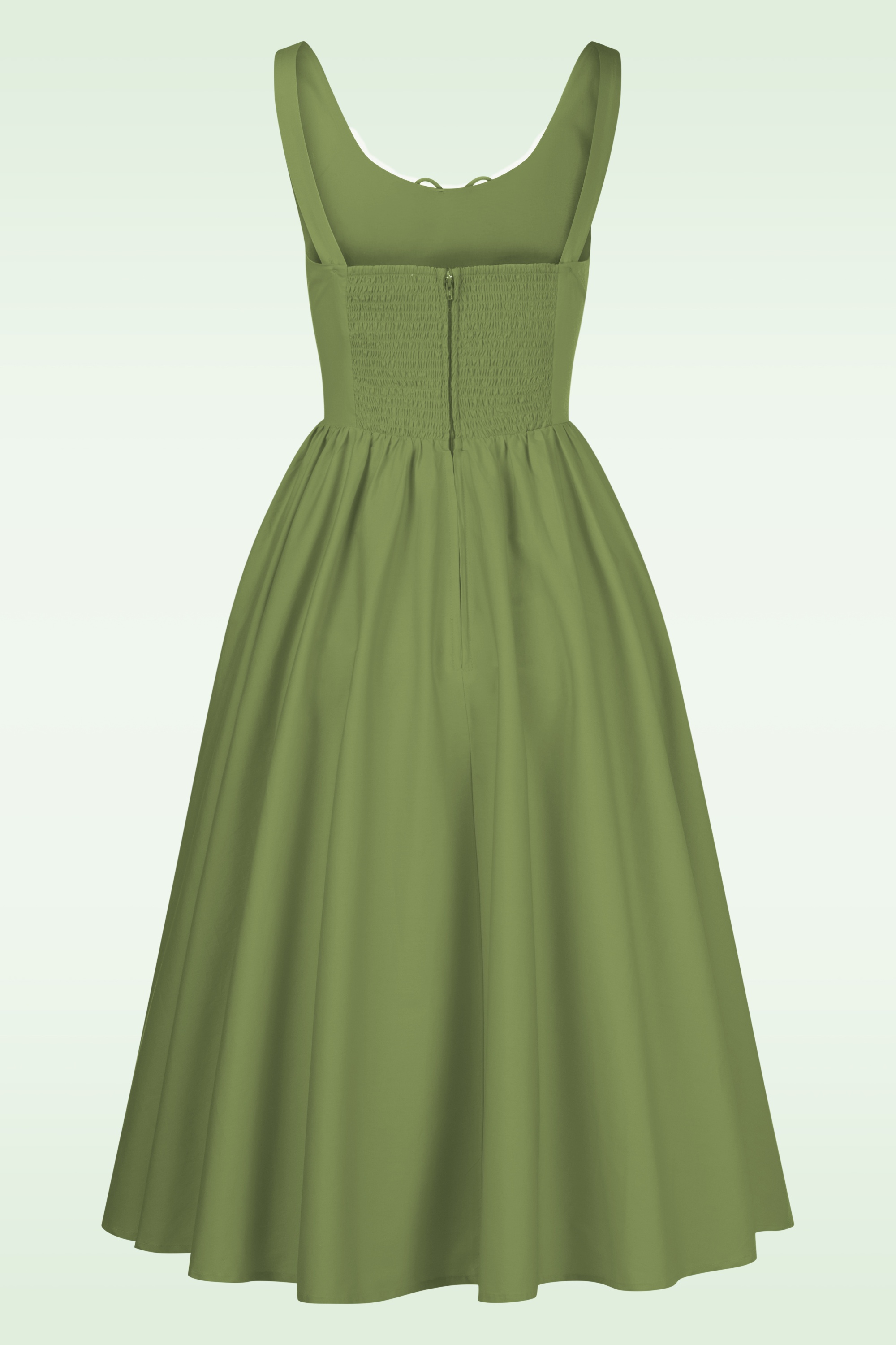 Timeless - Lolita midi jurk in saliegroen 5