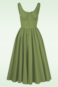 Timeless - Lolita midi jurk in saliegroen 2