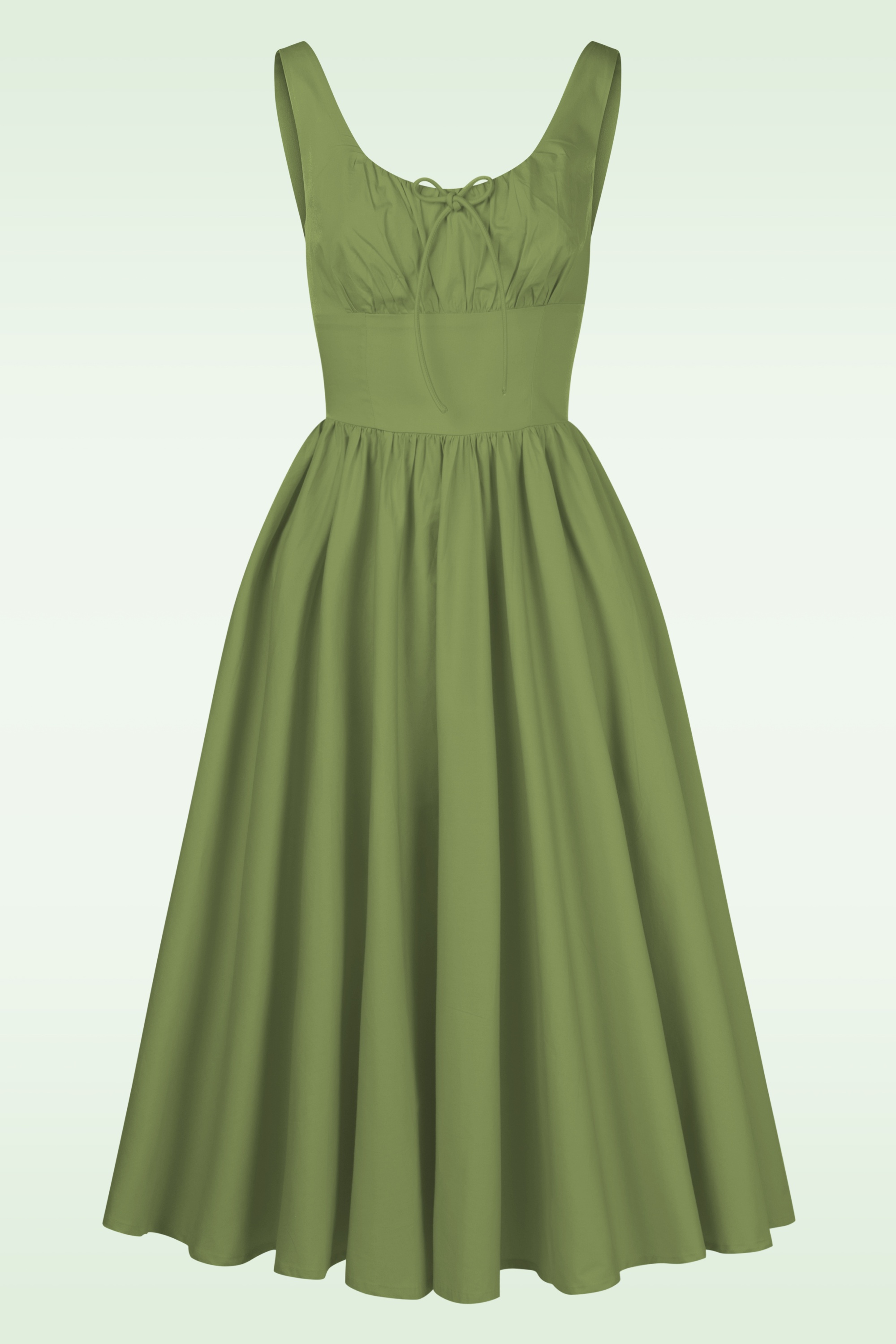 Timeless - Lolita midi jurk in saliegroen 2