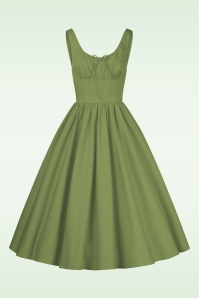 Timeless - Lolita midi jurk in saliegroen 6