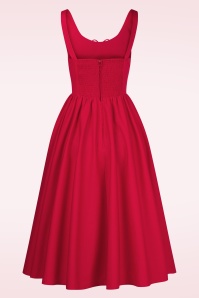 Timeless - Lolita midi jurk in lippenstift rood 6