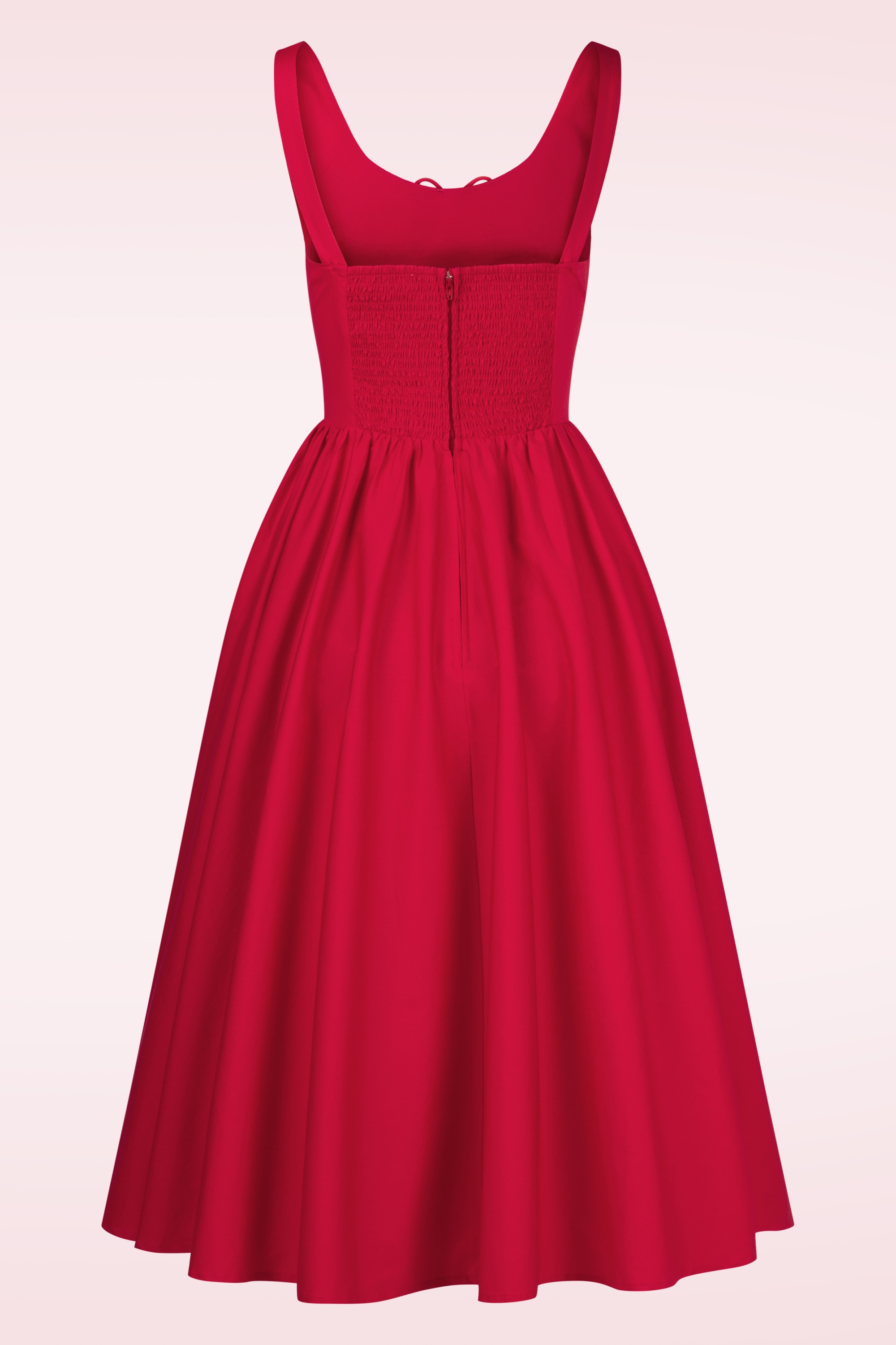Timeless - Lolita midi jurk in lippenstift rood 6