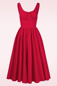 Timeless - Lolita midi jurk in lippenstift rood 3