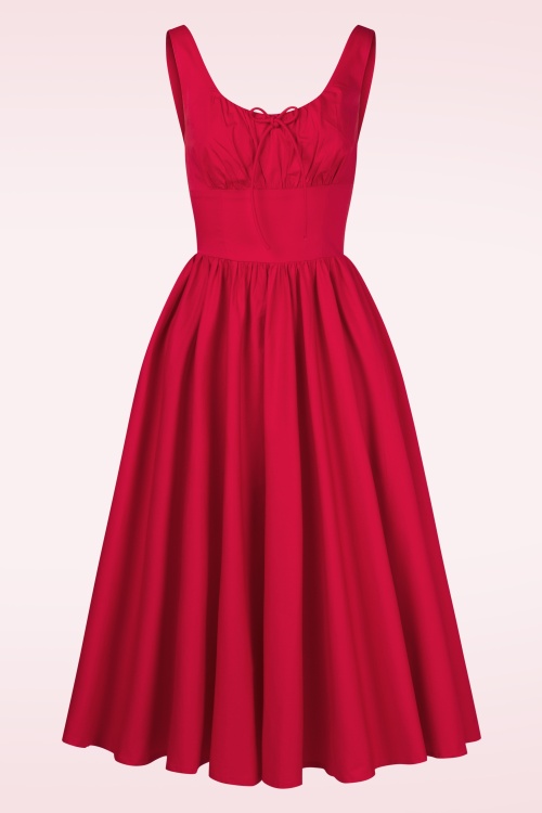 Timeless - Lolita Midikleid in Lippenstiftrot 2