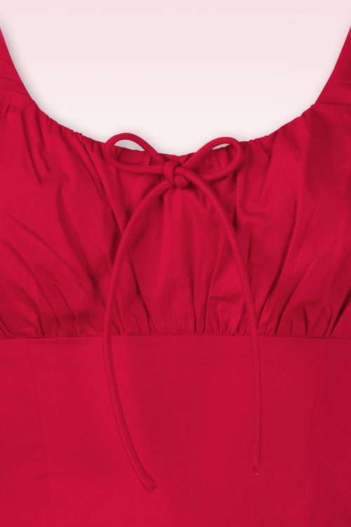 Timeless - Lolita midi jurk in lippenstift rood 4