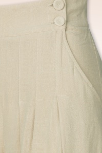 Miss Candyfloss - Topvintage exclusive ~ Harper Kat linnen palazzo broek in beige 2