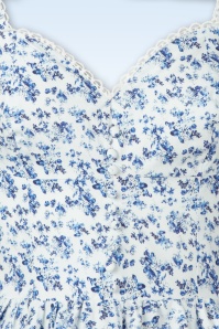 Timeless - Bryson Floral midi jurk in wit en blauw 4
