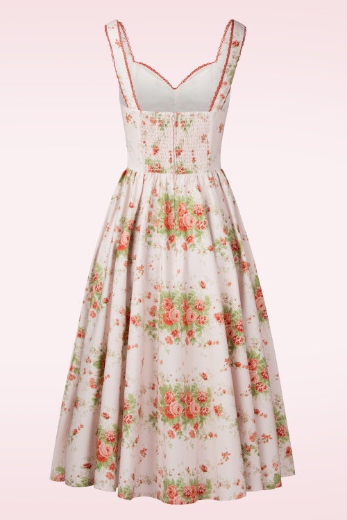 Timeless - Bryson Floral midi jurk in poederroze 6