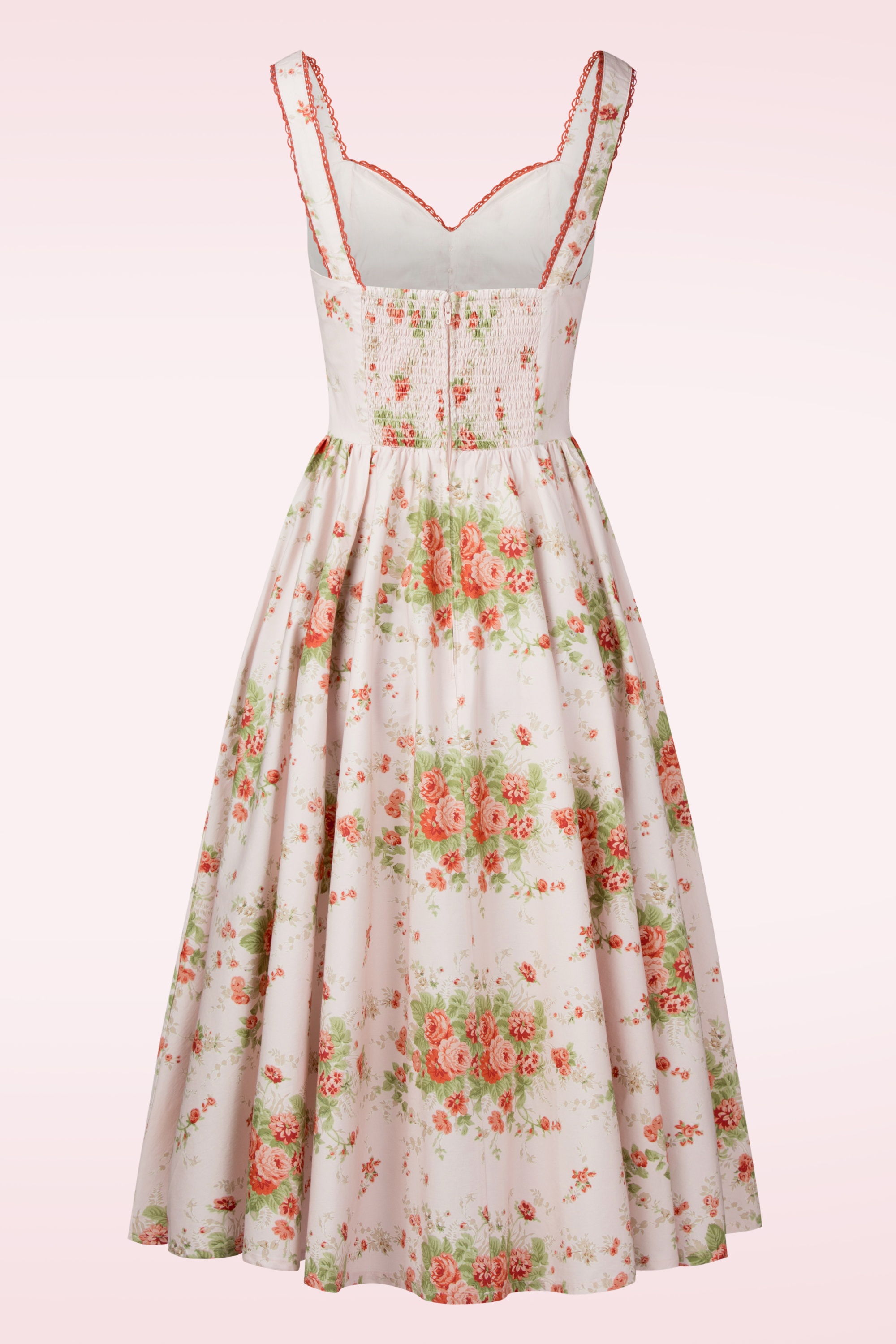 Timeless - Bryson Floral midi jurk in poederroze 6
