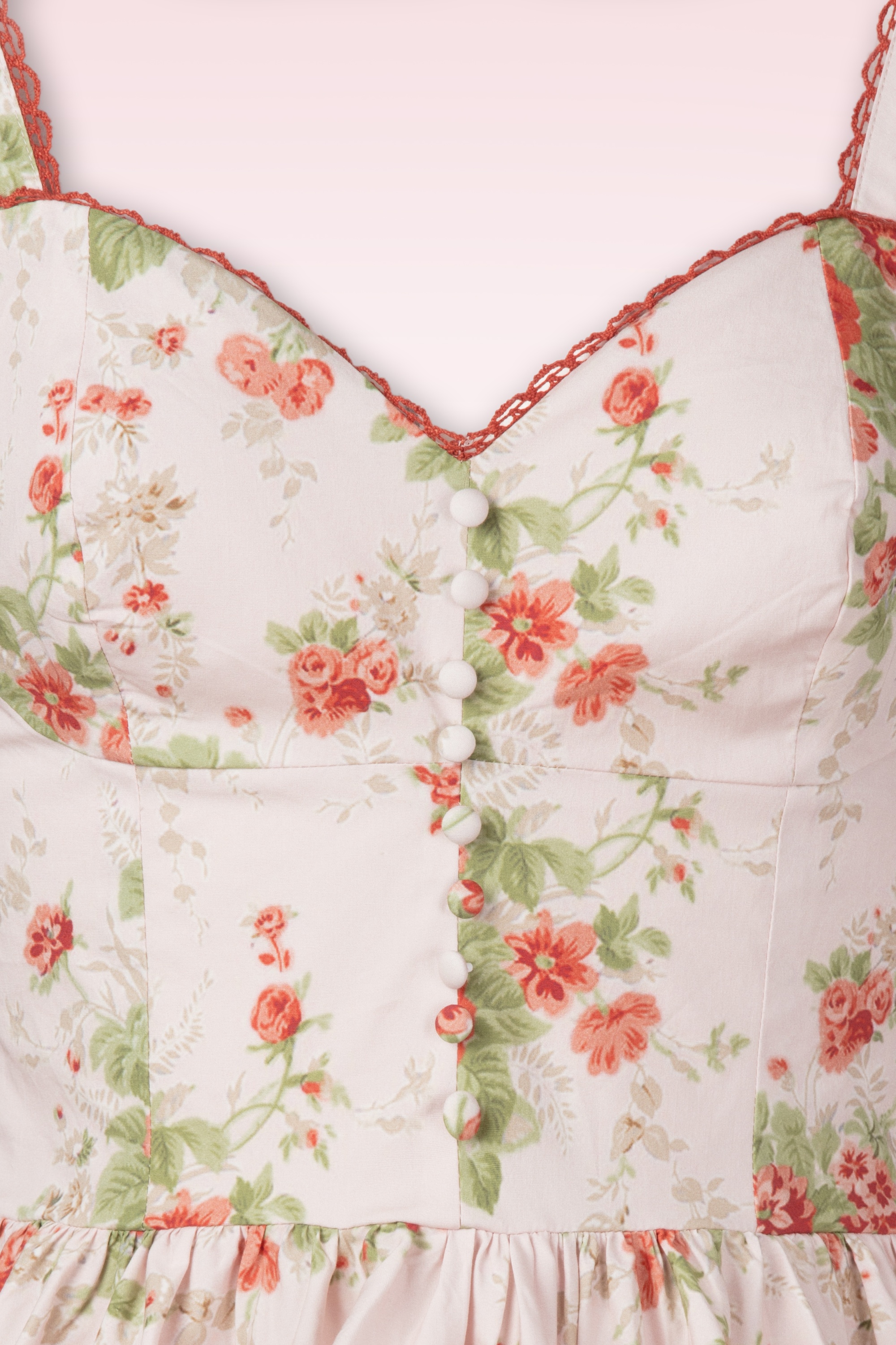 Timeless - Bryson Floral midi jurk in poederroze 4