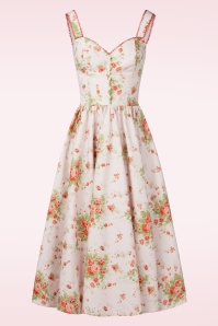 Timeless - Bryson Floral midi jurk in poederroze 3