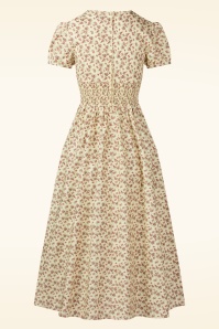 Timeless - Alba Floral midi jurk in zachtgeel 6