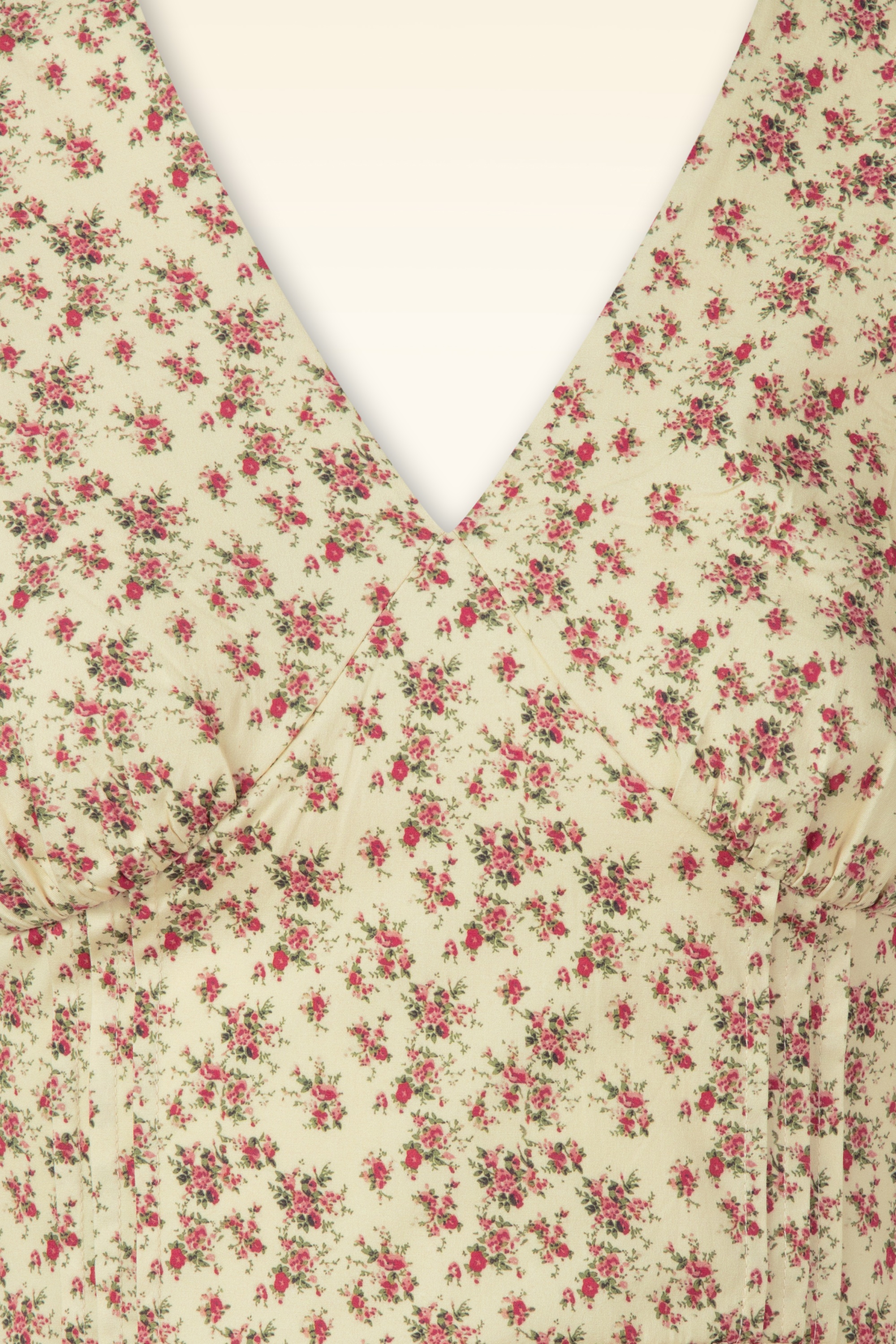 Timeless - Alba Floral midi jurk in zachtgeel 4