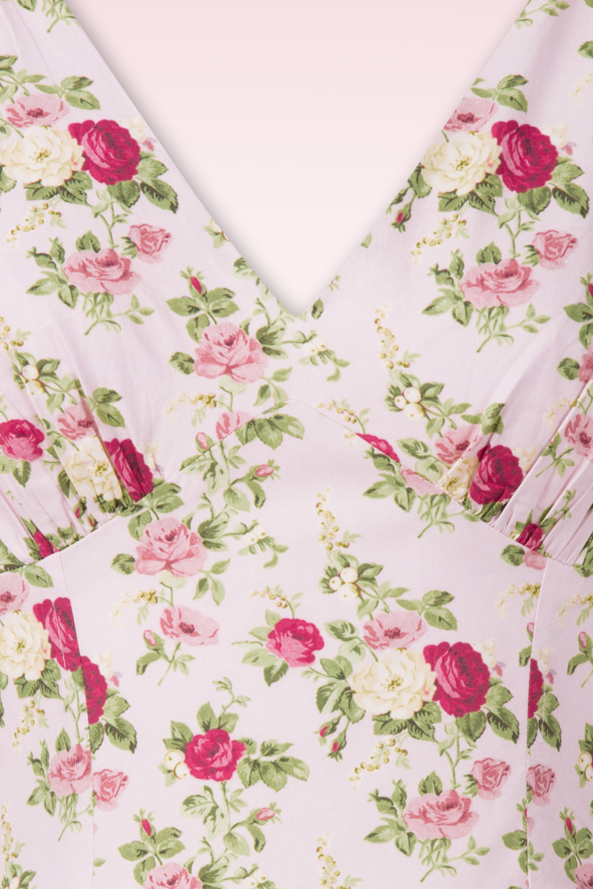 Timeless - Lysandra Vintage Floral Midi Dress in Pink 4
