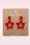 Erstwilder - Double Star oorbellen in rood