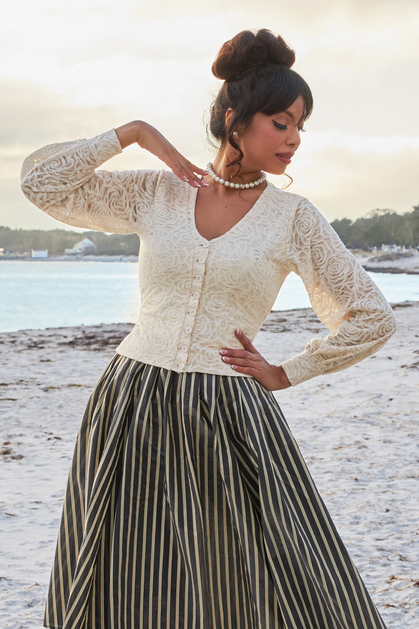 Miss Candyfloss - Betill-Leona blouse in crème