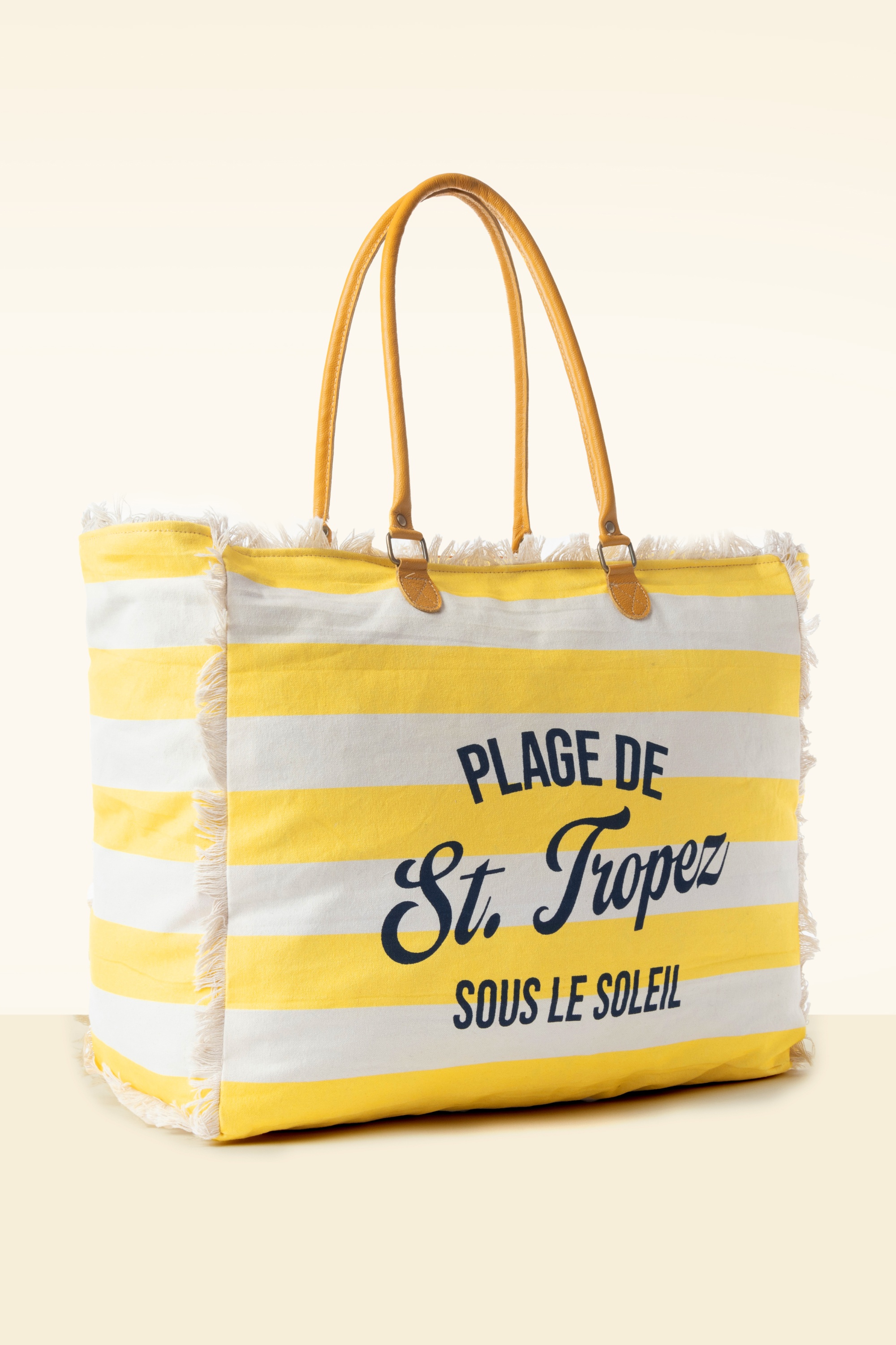 Myra Bags - Saint Tropez Weekender tas in geel en wit 2