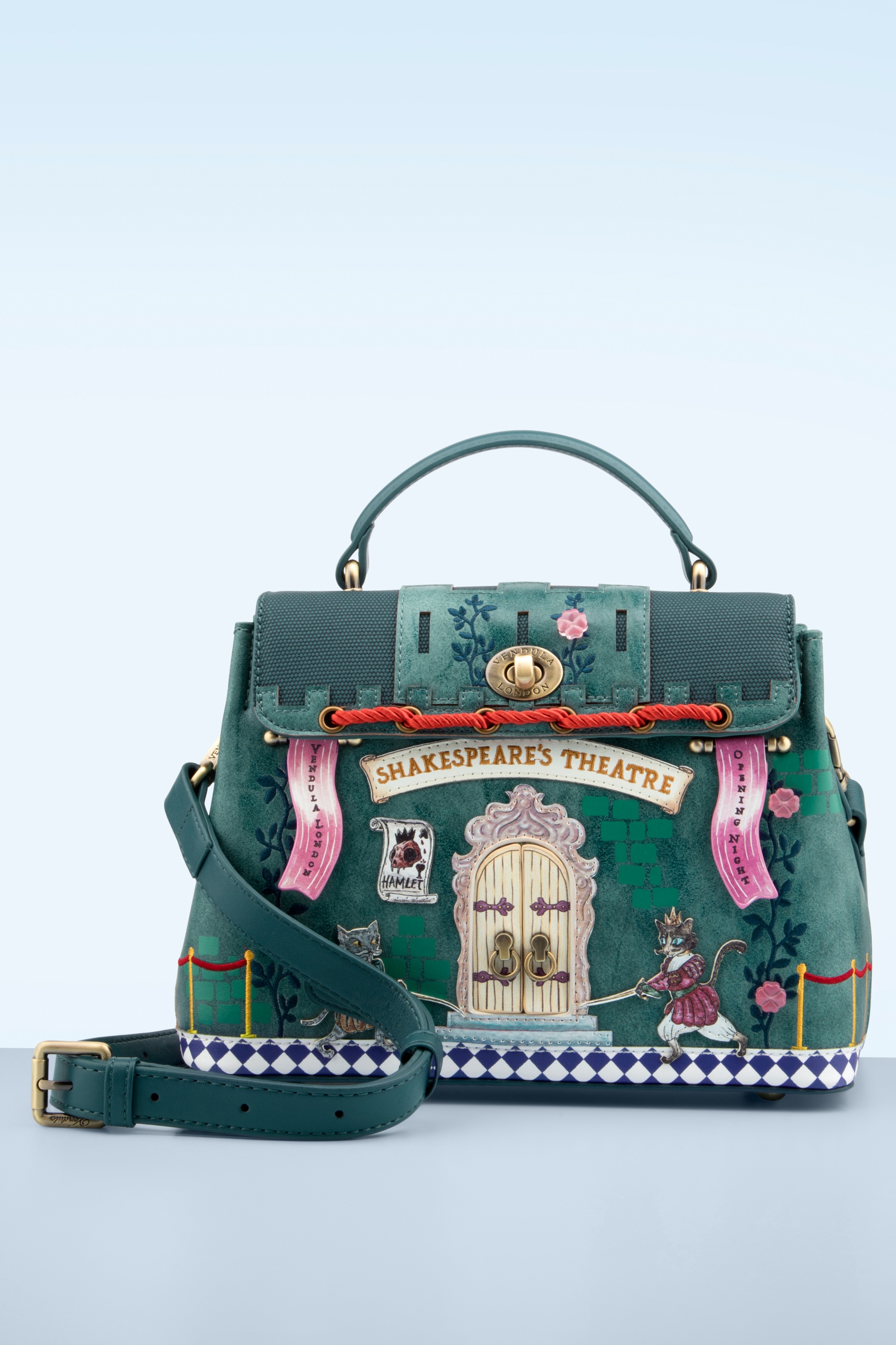 Vendula - Shakespeare's Theatre: Hamlet Mini Grace tas in blauw 3