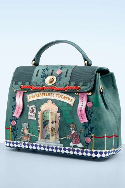Vendula - Théâtre de Shakespeare : sac mini Grace Hamlet en bleu 2