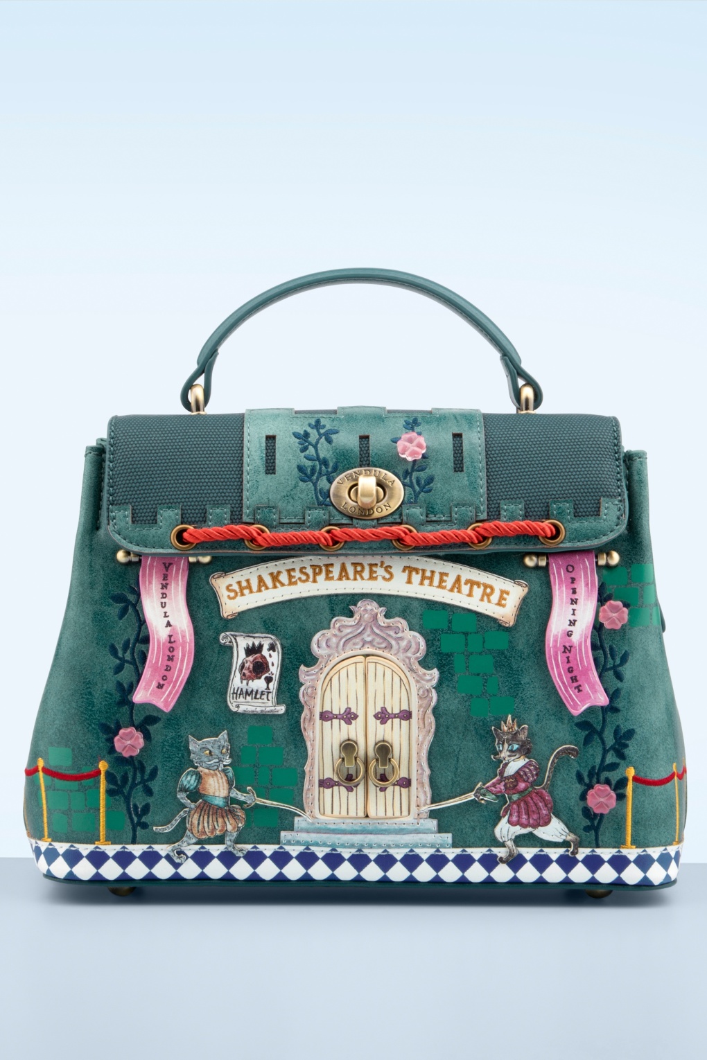 Sac Vendula London édition Limitée Shakespeare Théâtre - Thème La Tempête, Simili Cuir Vegan, Bleu