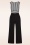 Vintage Chic for Topvintage - Elsie stripes jumpsuit in zwart en wit 3