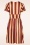 Vintage Chic for Topvintage - Sadie Stripes swing jurk in bruin 3