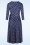 Vintage Chic for Topvintage - Colette polka dot swing jurk in marineblauw 3