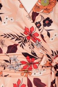 Vintage Chic for Topvintage - Aria Floral swing jurk in perzik 2
