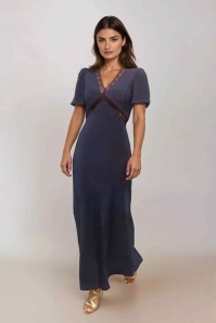 Timeless - Kimberley maxi jurk in navy en zwart 2