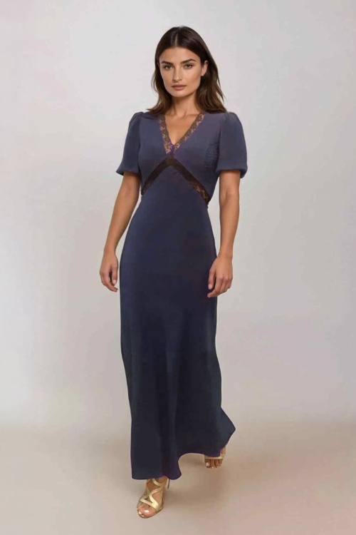 Timeless - Kimberley Maxi Dress in Navy and Black 2