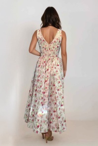 Timeless - Lysandra Vintage Floral Midi Dress in Pink 5