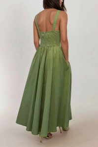 Timeless - Lolita midi jurk in saliegroen 4