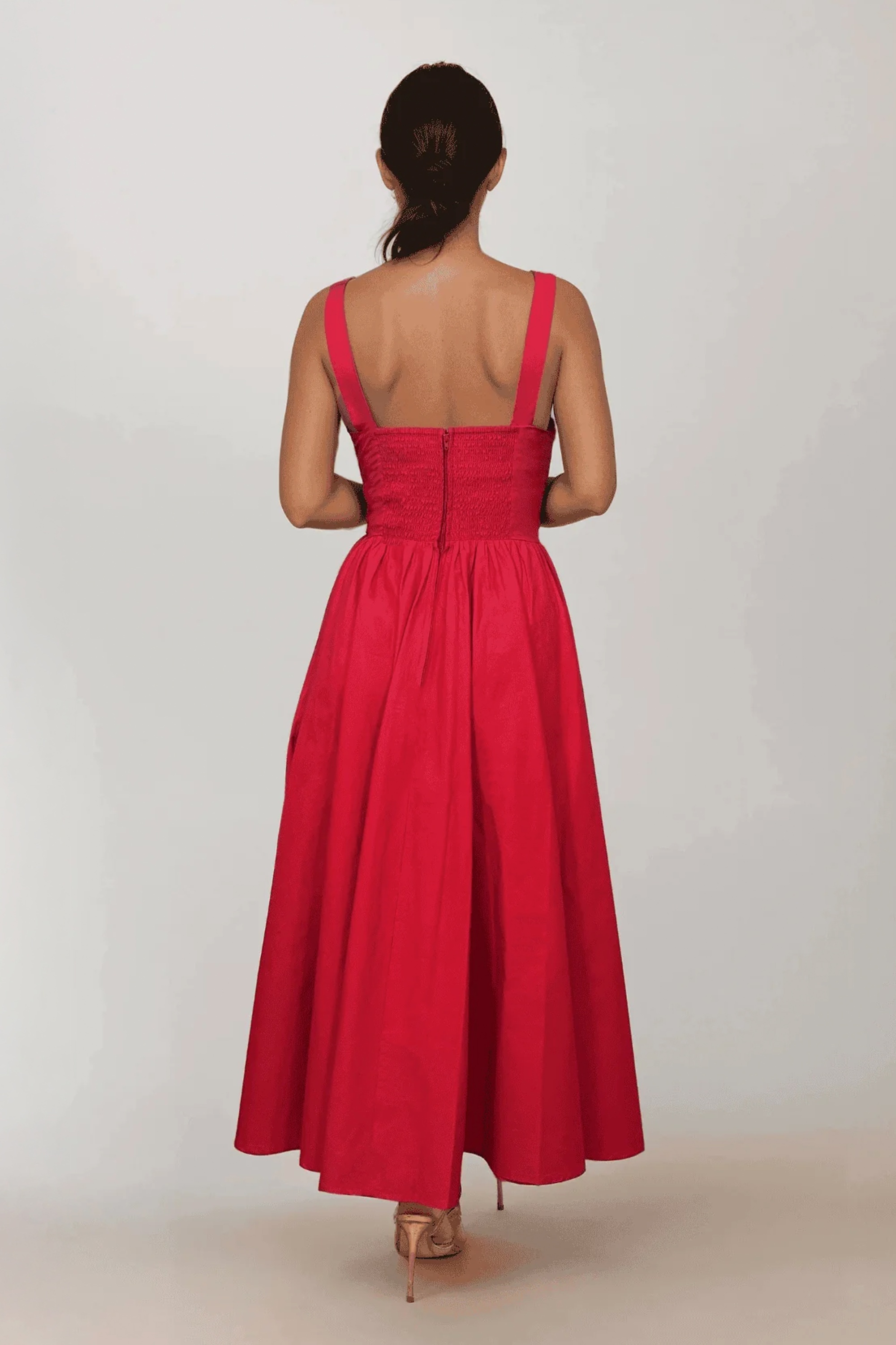 Timeless - Lolita midi jurk in lippenstift rood 5